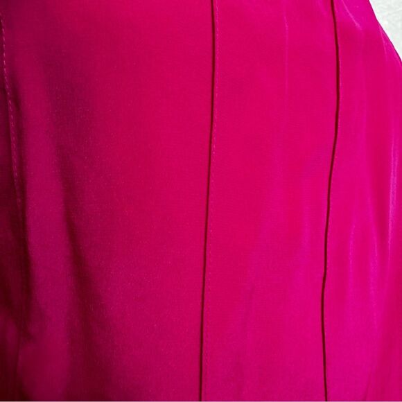 Vintage 90s 100% SIlk Sophisticates by Jonathan Martin Hot Pink Top - Petite M - Picture 5 of 5